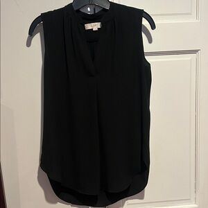 LOFT petite Black Sleeveless Blouse